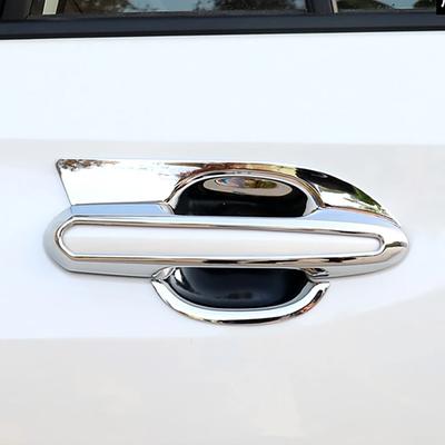 Carbon Fiber Printed For Toyota Rav4 RAV 4 2019-2024 Exterior Side Door Handle Cover Moulding Chrome Door Bowl Trim Frame Bezel