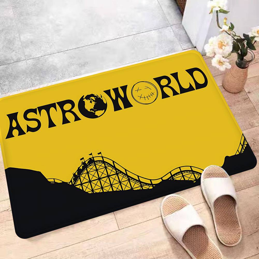 Travis Scott Astroworld Door Mat Cheaper Anti-slip Modern Living Room Balcony Printed Bedside Mats