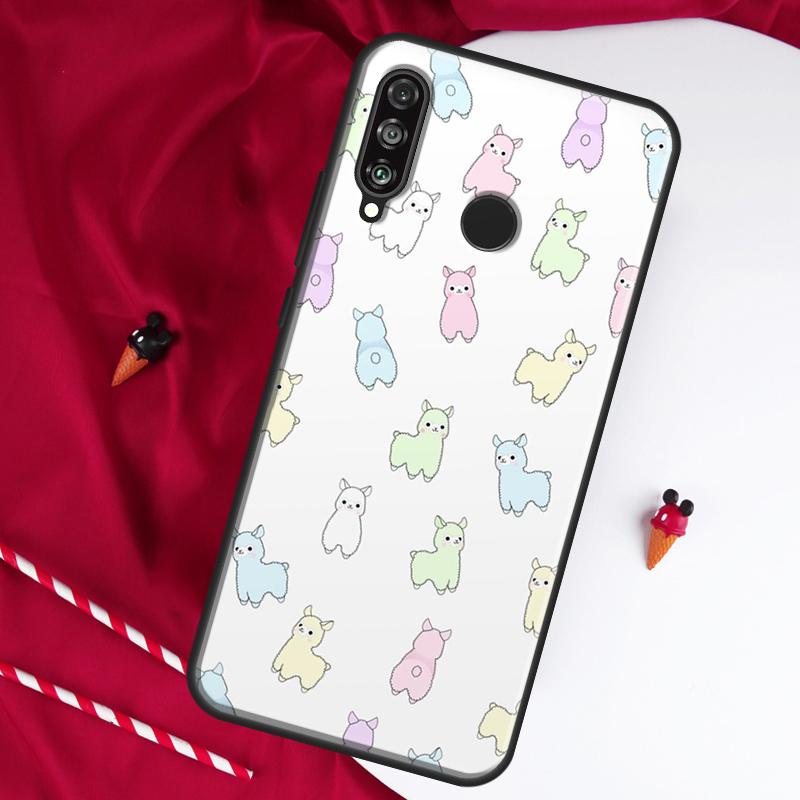 Cartoon Alpaca Llama For Huawei Nova Y61 Y70 Y90 Y60 Y72 Y91 12s 12i 11i 7i 8i 9 10 SE P60 Pro P30 P40 Lite Case