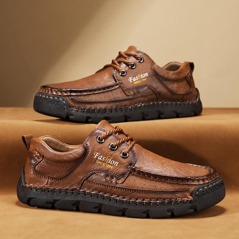 

Мужская кожаная повседневная обувь, трендовые туфли на шнуровке, удобные мужские оксфорды, свадебные кожаные туфли, мужские туфли на плоской подошве, размер 48 43