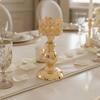 Crown Shaped Candle Holder Stable Base Metal Pedestal Candlestick Vintage Design Candle Stand Single Support Candlestick