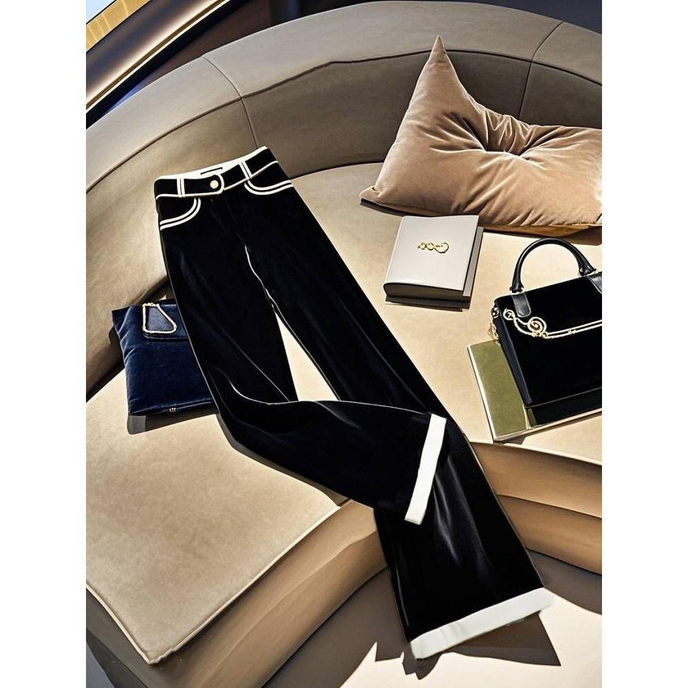 Autumn and Winter High-end Women's Clothing Professional Versatile Jacket Top Super Good-looking Straight Trousers