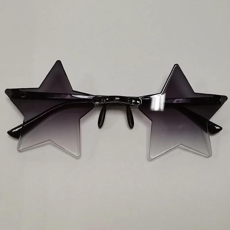 Star Shape Sun Eyeglasses Ultra Light Funny Pentagram Candy Colors Eyewear Decoration Party Rimless Sunglasses UV400 Gafas De Sol