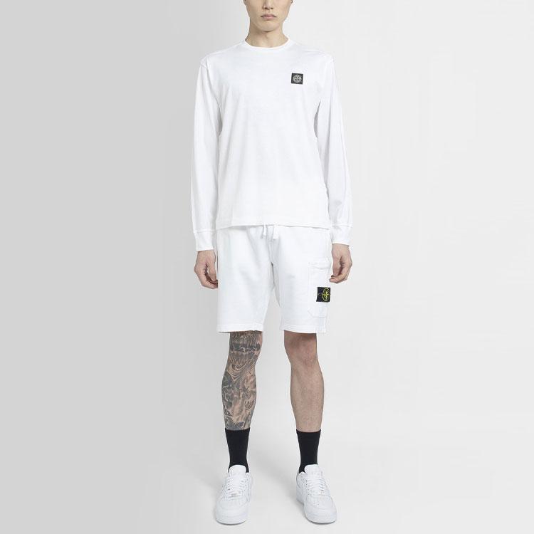 STONE ISLAND Solid Logo Patch Drawstring Sports Casual Shorts Men Shorts 741564651-V0001
