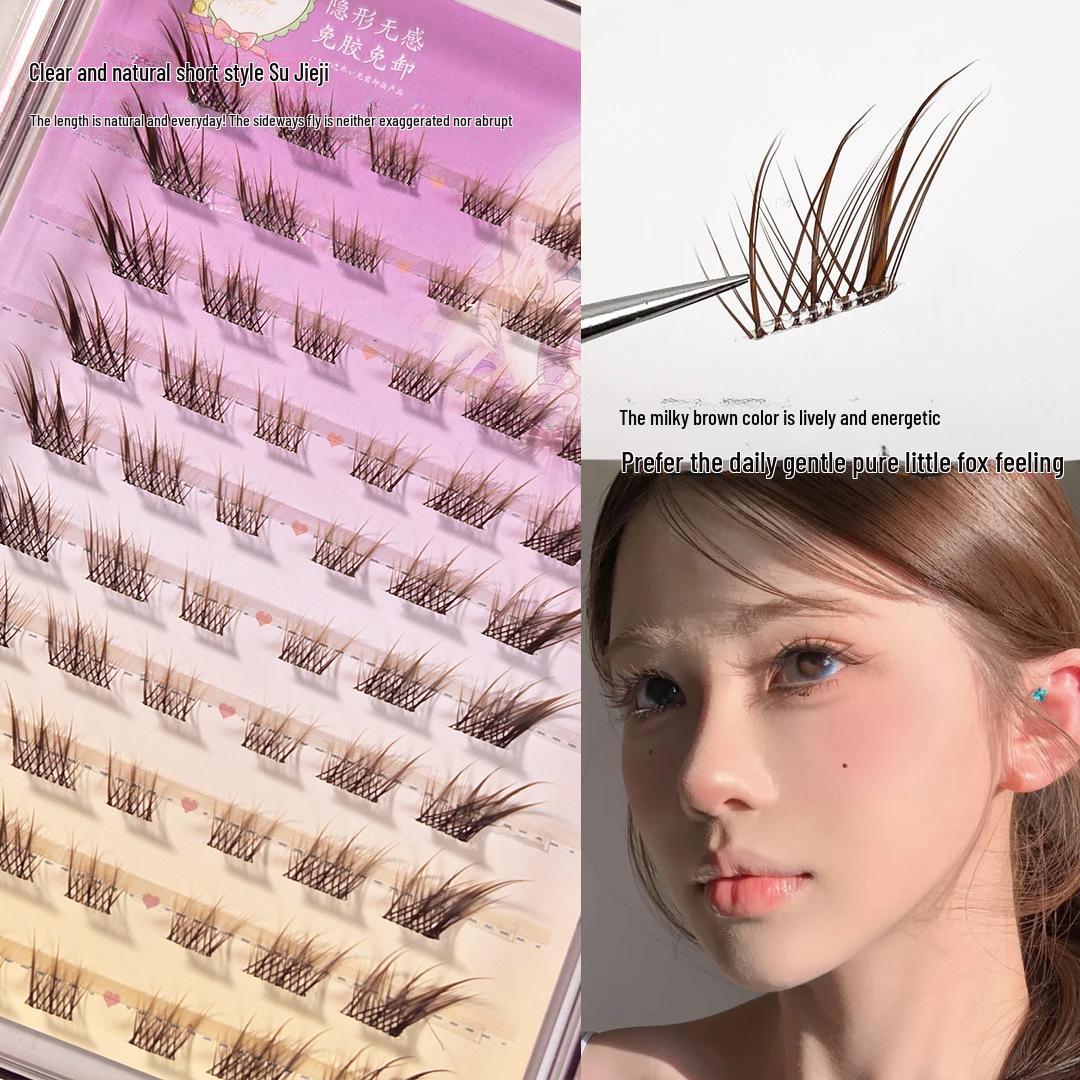 

Бесклеевые самоклеящиеся пучковые ресницы - Большая вместимость и смелый стиль