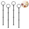 4 Sets 3 Tier Cake Stand Hardware,tiered Tray 3 Tier Cake Stand,black