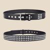 [NAZEA] Studded Belt to Showcase Your Individuality - Men's & Women's - Unisex - Punk, Y2K, Streetwear, American Casual, Jeans, Casual - Black - 115cm