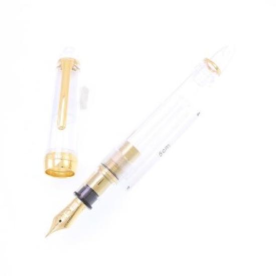 USED Sailor Profit 21 Transparent Fountain Pen, 21K Gold Nib, Fine Point
