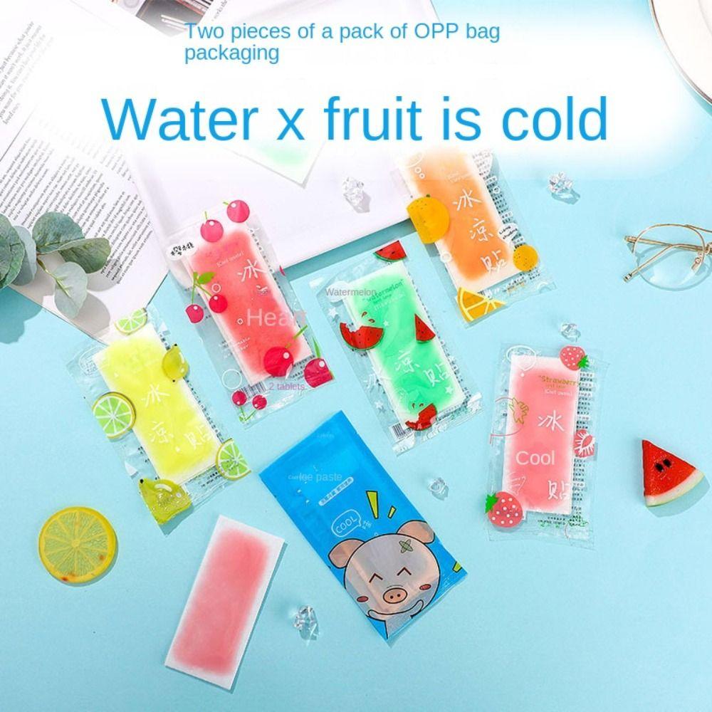 

Мультяшная ледяная паста Печатные наклейки для предотвращения жары Наклейки для льда Летняя прохладная паста для детей style B