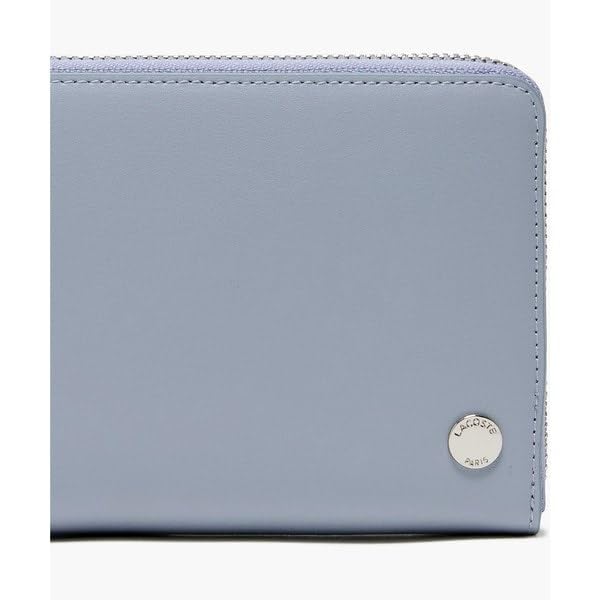 Silver Brooch Round Zip Leather Long Wallet NF1710KP00000 [Lacoste] [Official]