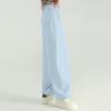 Women's Multi Pocket Drawstring Straight Tube Slimming, Wide Leg Mopping, Solid Color Pants