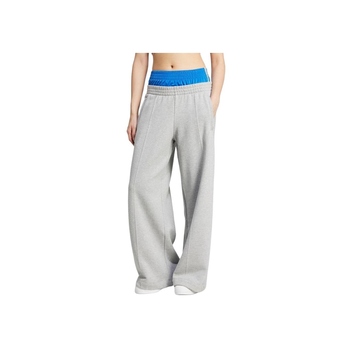 

Adidas Originals X Ksenia Schnaider Collaboration Два в одном классические повседневные трикотажные спортивные штаны из хлопка женские брюки средне-серо-голубого цвета IW5670 S