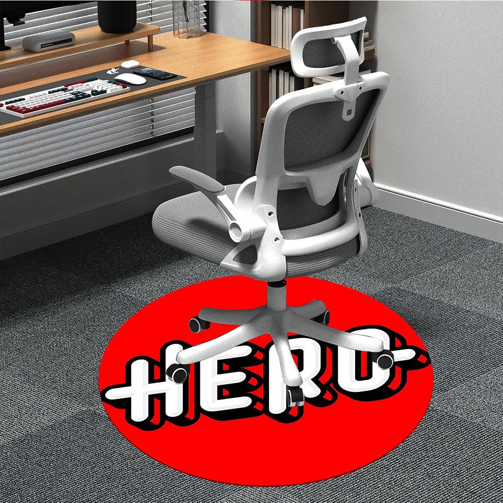 

1pc HERO Office Round Rug, Non-slip, Soft and Durable Office Rug for Interior Decoration, Perfect for Office, Beautiful Decoration yy260312071 80cm by 80cm