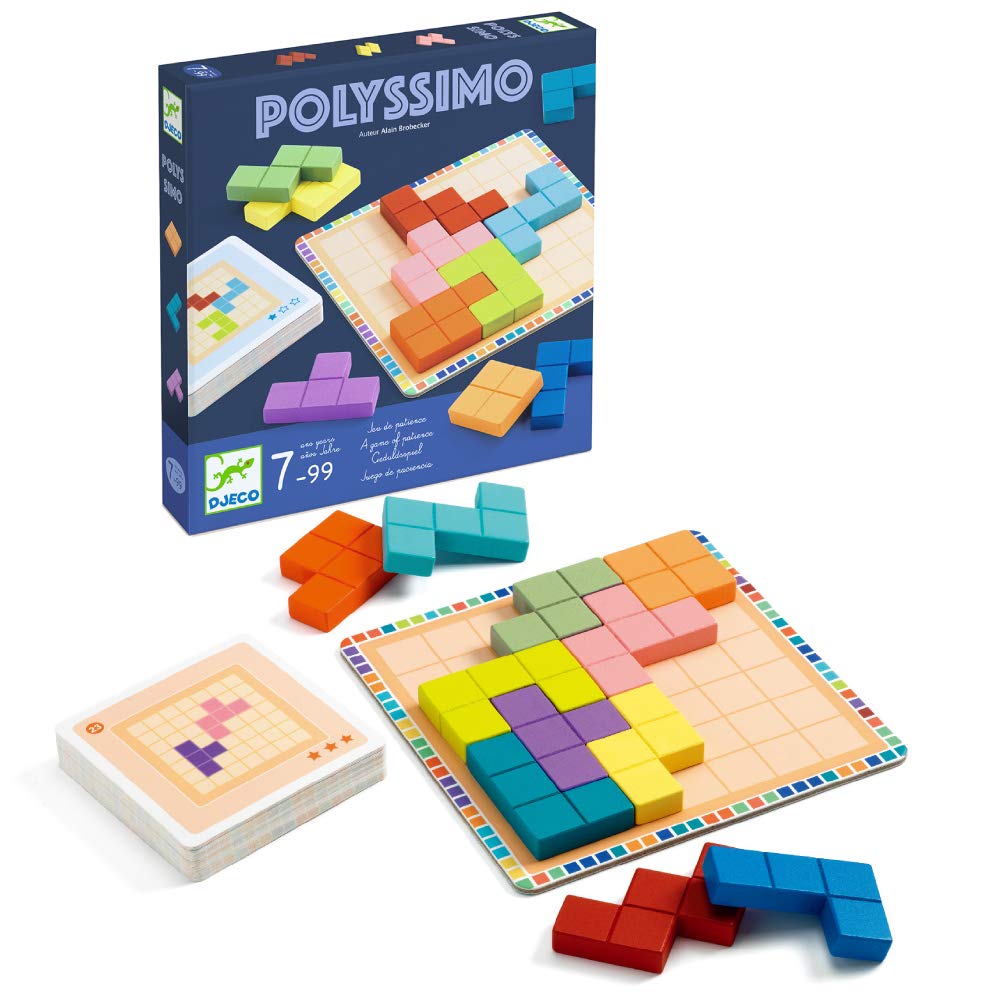

DJECO Polissimo Board Territory Capture Educational Brain Training for Home Montessori Ages Boys and Elementary School Entrance Summer Vacation Game,