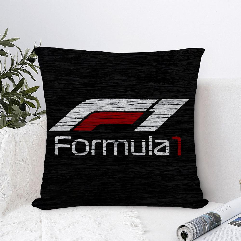 F1 Rennwagen Kissenbezug Sofa Dekoration Zuhause Doppelseitiger Druck Kurzer Plüsch Kissenbezug Überwurf-Kissenbezug Geschenke