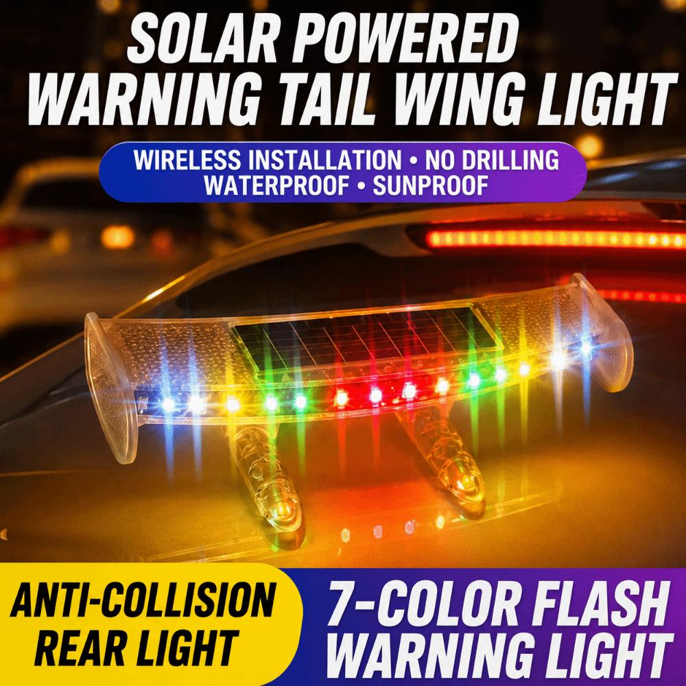Universal Car Rear Wing Lamp Solar Energy Car Ambient Lighting Car Exterior Trim