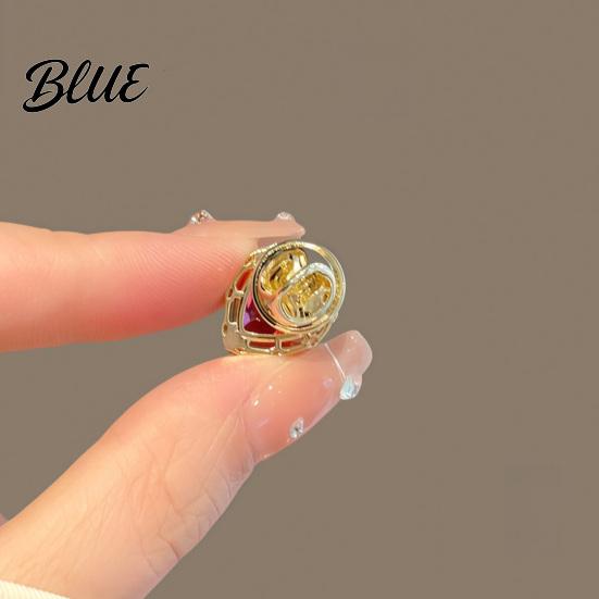 Heart Shape Lapel Pin Women Brooch High-Gloss Cubic Zirconia Inlay