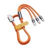 120W Fast Charging 3-in-1 Data Cable for Apple, Vivo, Huawei, and Android Phones