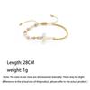 Minimalist Handmade Crystal Shell Cross Woven Bracelet for Women