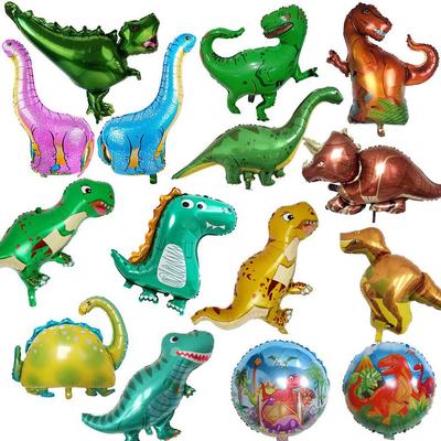 "Dinosaur Cartoon Balloon - Aluminum Foil Decoration for Birthday Parties"