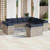 VidaXL Garden Lounge Set with Cushions 13 Pcs, Sofas with Adjustable Feet, Outdoor Furniture Set Patio Terrace, 3250390