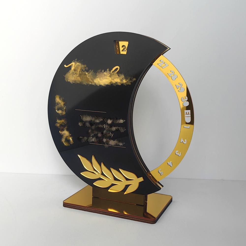 MZ Creative Ethnic Wooden Rotating Acrylic Calendar Ornament