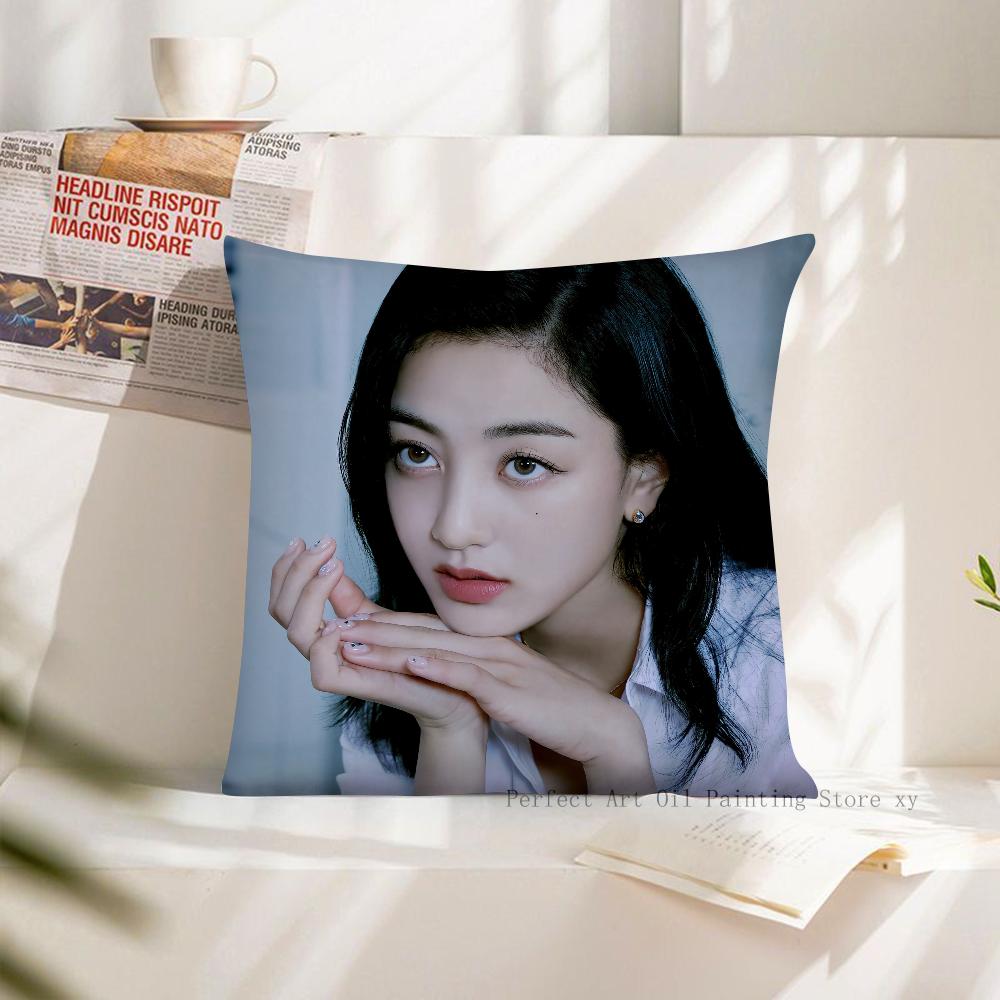 1PC Korean Group Jihyo Pillow Case Square Pillow Cushion Cover Bedroom Sofa Room Decoration Casual Kpop T-TWICE Pillow Cover