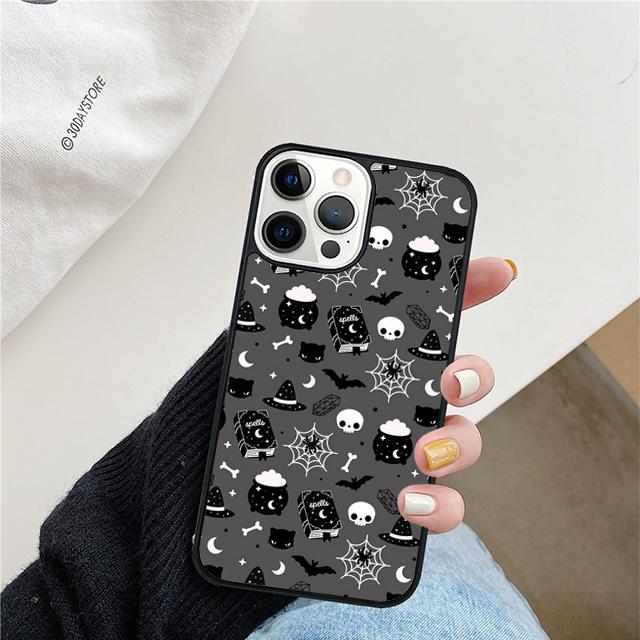 Girly Pastel Witch Goth Phone Case For iPhone 17 Air 15 16 Cover 11 13 14 Pro Max 12 Plus Max Fundas