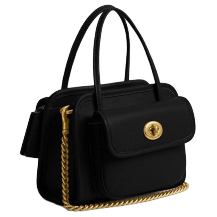 Coach Safari 16 Magnetic Closure Tote Bag Women Tote Black CW643-B4BK