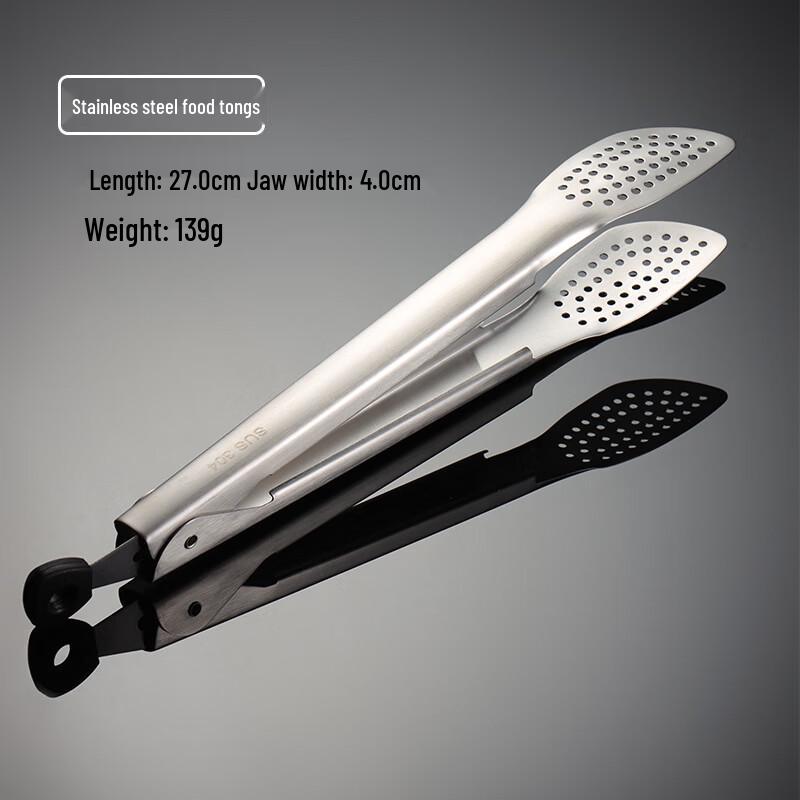 Qianxing 304 Stainless Steel Silicone Food Tongs