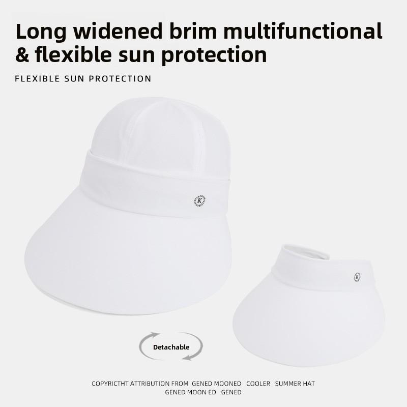 Sun Face Shield Hat With Removable Brim For Outdoor Sun Protection And Breathability