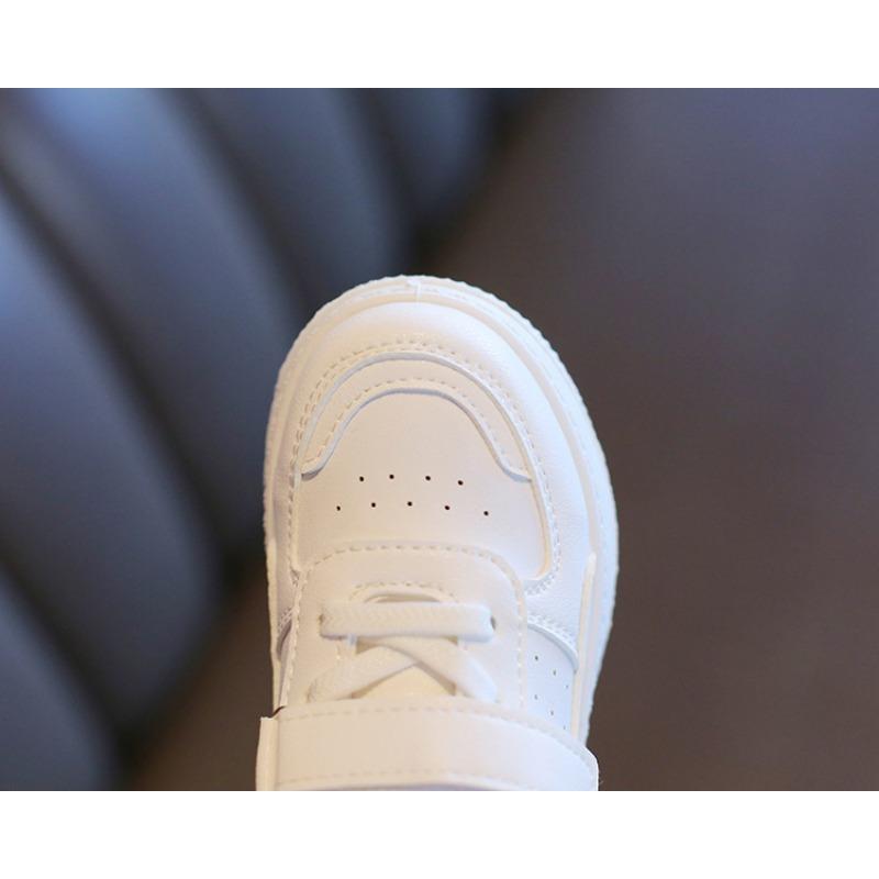 21-38 Children's White Shoes, Boys and Girls Sneakers, Casual Shoes, Leather Soft Sole Baby Shoes