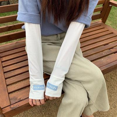 Sonnenschutz Eisärmel, Damen, Sommer, Buchstaben Ins Wind, Student, Outdoor Sonnenschutz Armschutz, Atmungsaktiv, UV-beständig, Sonnenschutz Ärmelüberzug