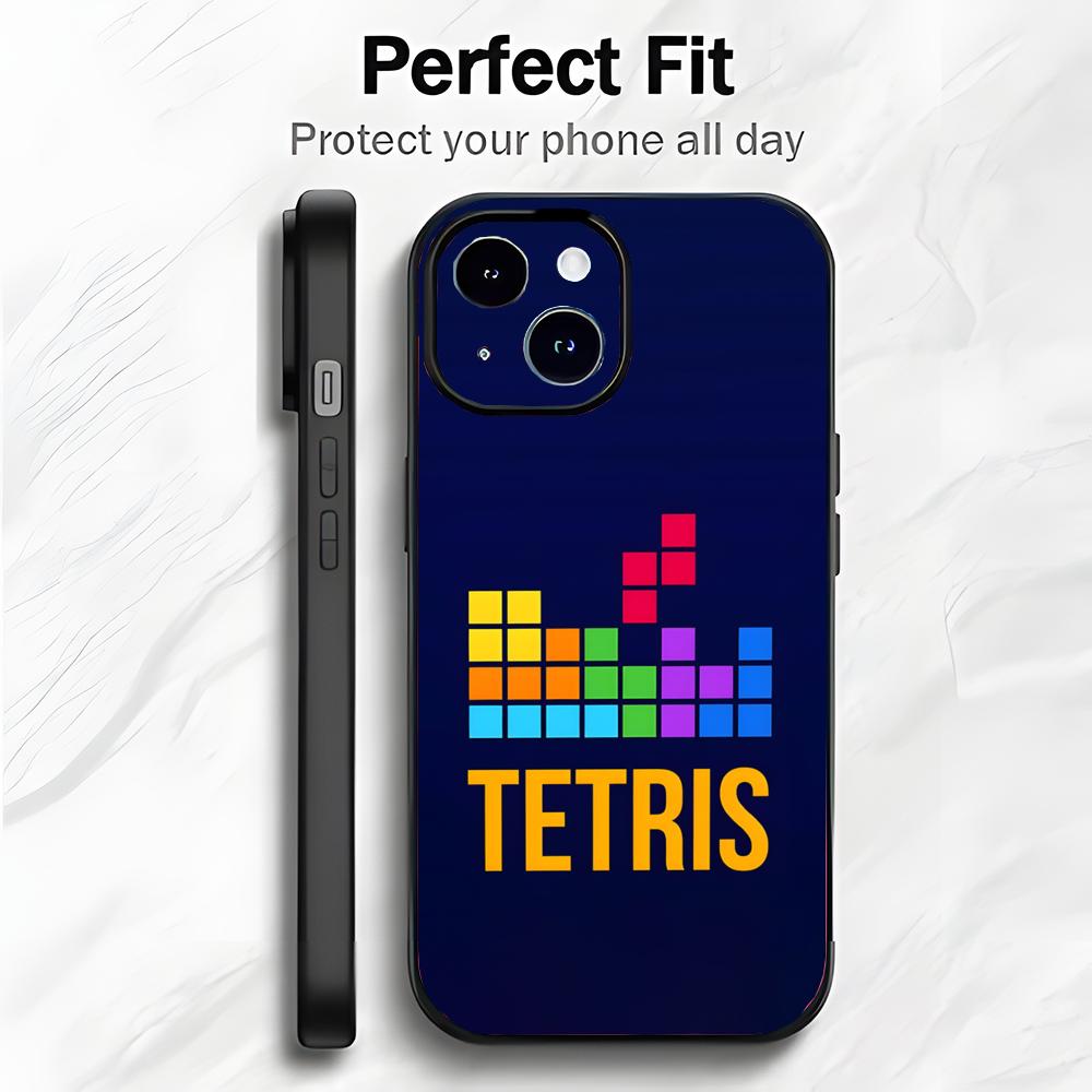 Classic Puzzle Game Art T-Tetris Phone Case Phone Case Soft Packaging Lightweight For iPhone17 16 15 14 13ProMax