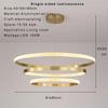 Lamp Modern LED Chandelier Gold Circular Ceiling Light Adjustable Rings Hanging Pendant Lighting For Living Room Bedroom Stairw
