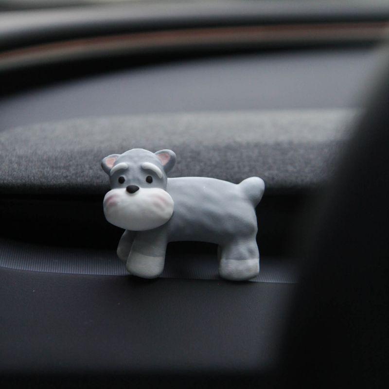 

Car Air Freshener Vent Decoration Ornament Cute Puppy Sherari High-End Perfume Diffuser Stone Gift Gray (Free 10ml Essential Oil)