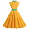 2023 Polka Dot Revers Gürtel Schmalmachender Saum Freizeitkleid