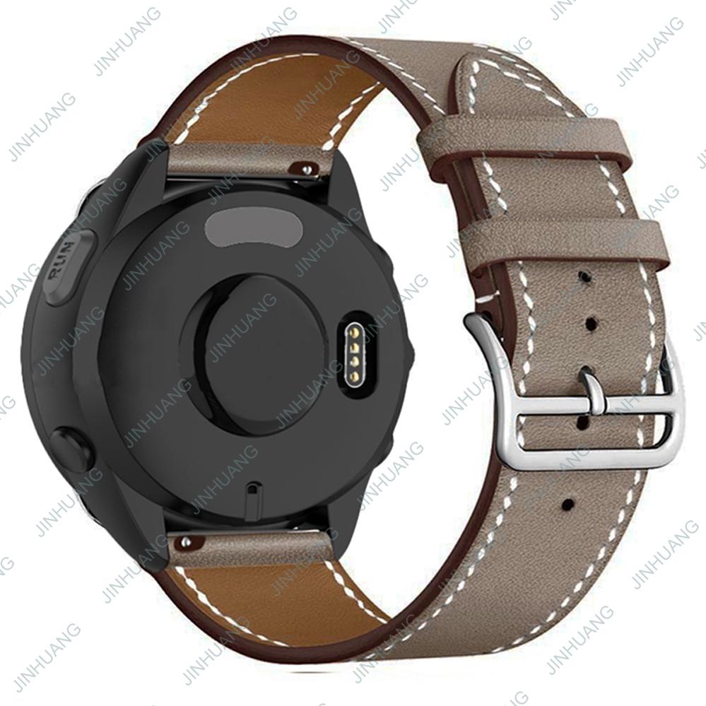 Leather Strap For GARMIN Venu 3 2 SQ2 2plus Luxury WatchBand For Active 6 5  Vivoactive 4 3 Vivomove 3 Paintings Bracelet