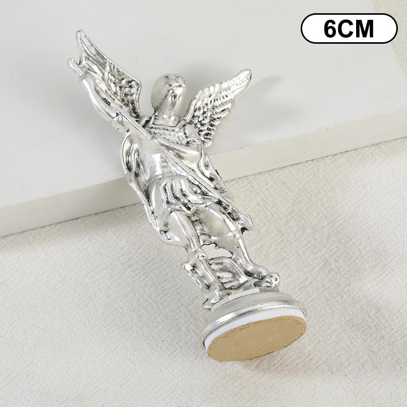 Christian Saint Michael Figurinethe Archangel Defeating Satan Guardian Statues Zinc Alloy Ctafts For Home Room Tabletop Desktop