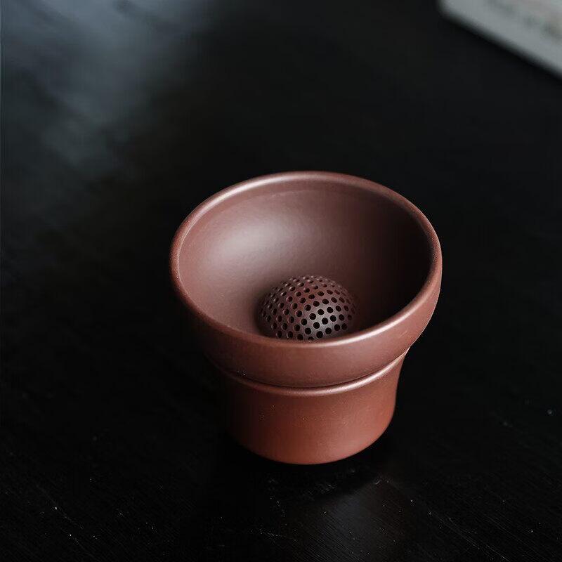 Zisha Purple Clay Tea Fair Cups and Strainers