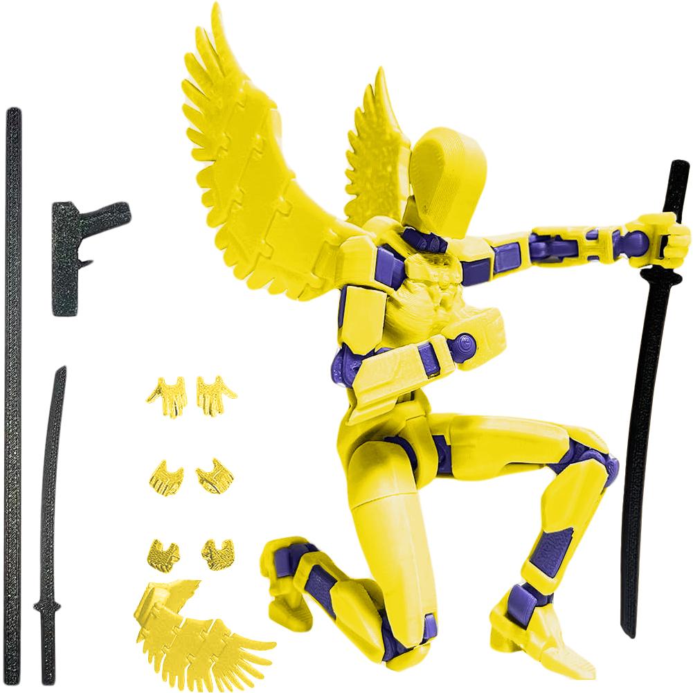 

13cm 3D Printing Multi-Jointed Movable Robot Movable Shapeshift Robot Movable Robot Dummy Creative Gifts for Children жёлтый