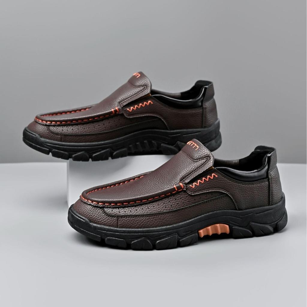 Autumn New Casual Business Shoes Men Soft Bottom Non-slip Lightweight Breathable Middle-aged and Elderly Shoe