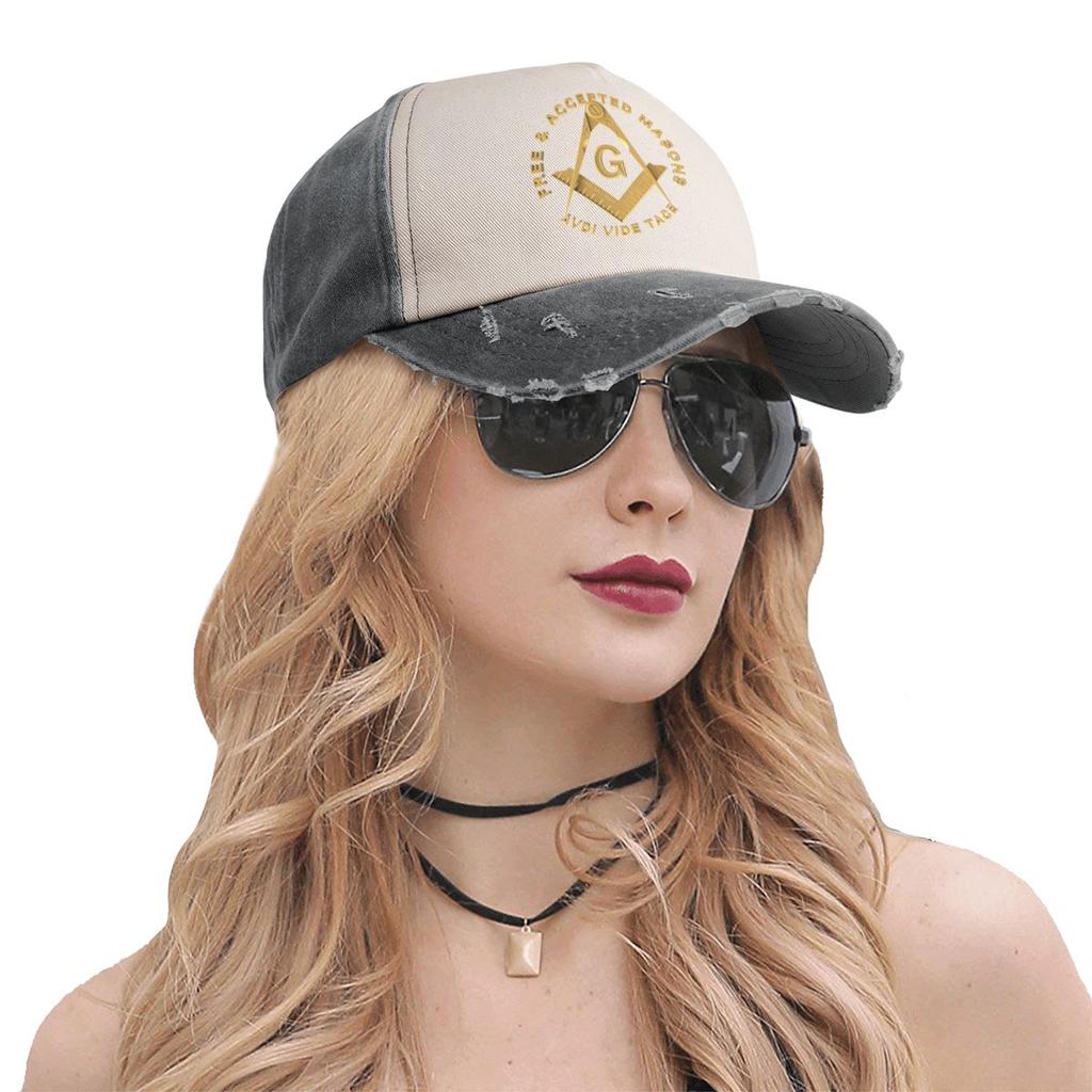 Casual Freemason Masons Baseball Cap Men Women Distressed Washed Sun Cap Freemasonry Unstructured Soft Hats Cap