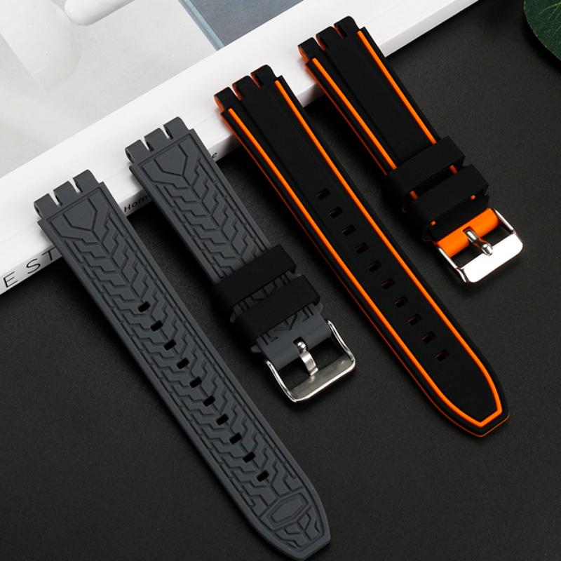 5 Colors For Swatch Rubber Watch Strap 19mm 20mm 21mm YCS YAS YGS YVS454 451 YVS420 435 Soft Sports Silicone Watchband Men Women