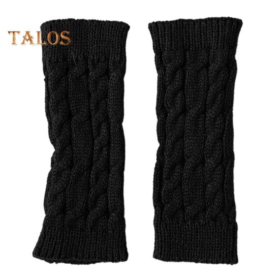 

1 пара осенне-зимних перчаток с полупальцами, трикотажные, высокоэластичные, нескользящие, утеплители для запястий, однотонные, сохраняющие тепло, ветрозащитные, для велоспорта, письма и набора текста чёрный