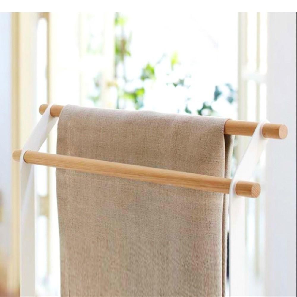 Stable Bathroom Towel Holder Double Bar Towel Drying Rack New Washcloth Hanger  Kitchen