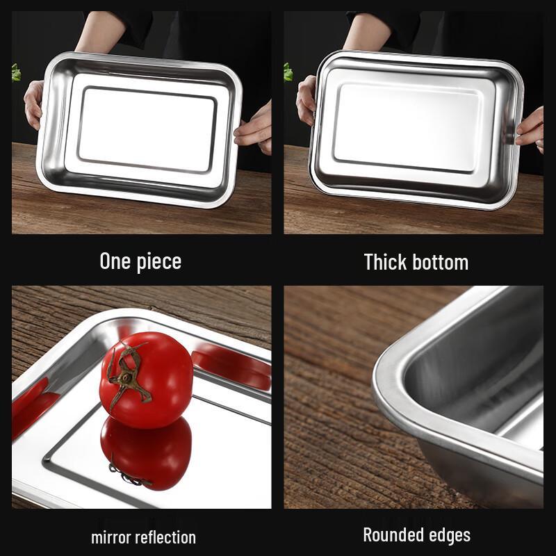 Stainless Steel Commercial Food Serving Tray