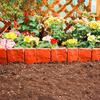 Imitation Stone Garden Fence Garden Landscaping Edging Border Panel Decorative Plastic Retaining Border with Stake for Flower Bed Path Lawn Outdoor