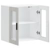 Vidaxl White Kitchen Wall Cabinet with Glass Doors, Porto