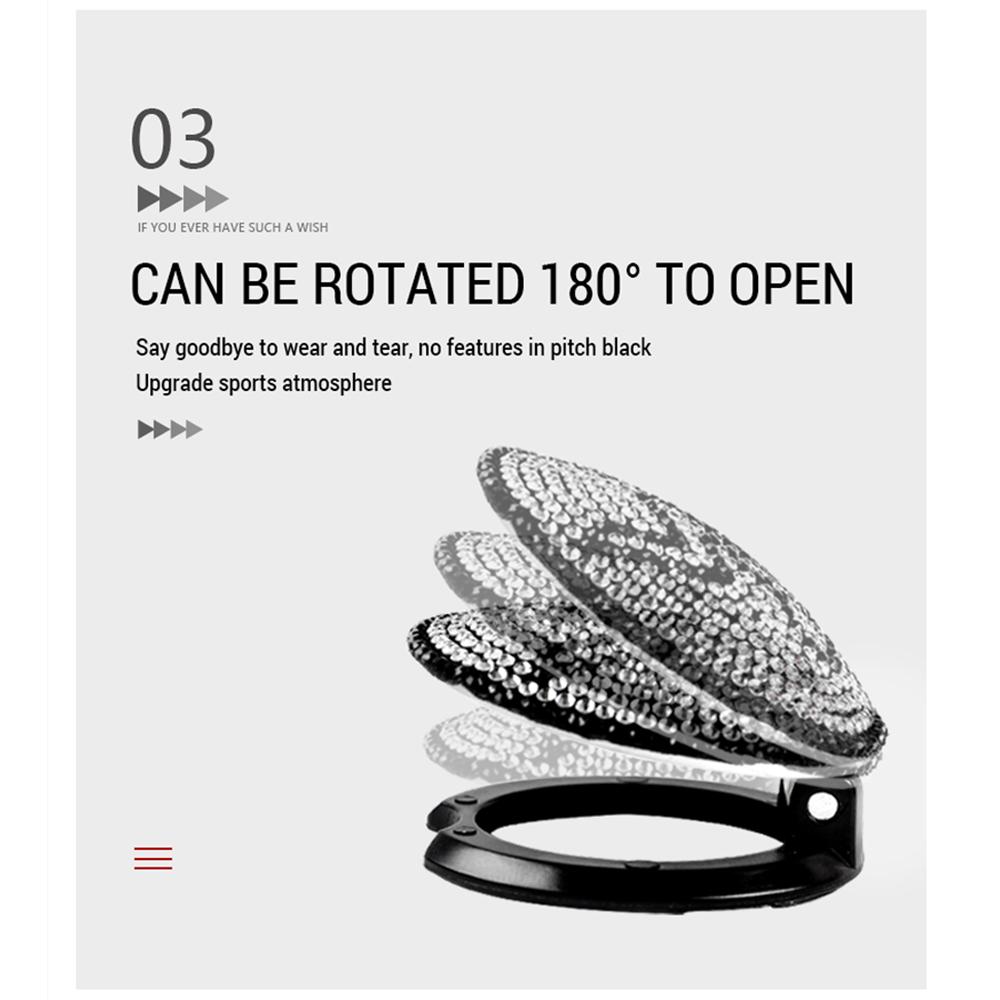 Luxury One-Key Start Button Cover Car Engine Ignition Start Button Protective Cover Car Stickers Pink Car Accessories for Girls